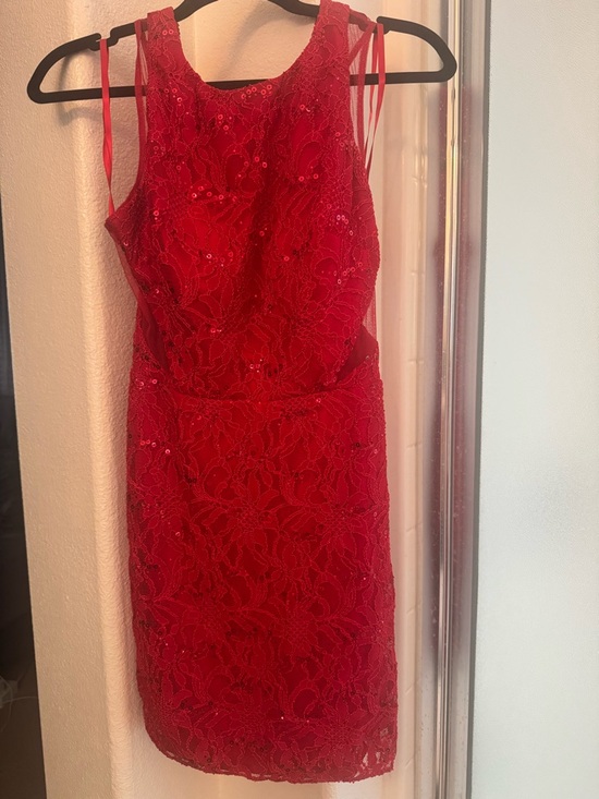 Hailey Logan Dresses & Skirts - Hailey Logan Red Lace Sequin Cocktail Dress by Adrianna Papell